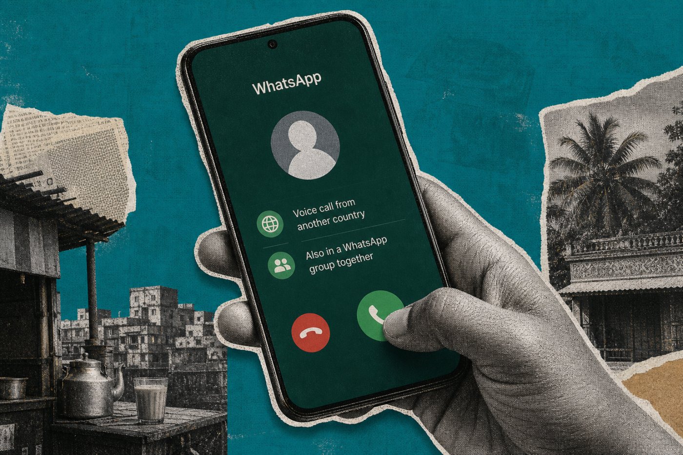 Android पर अनजान WhatsApp कॉल के साथ देश और साझा समूह का संदर्भ