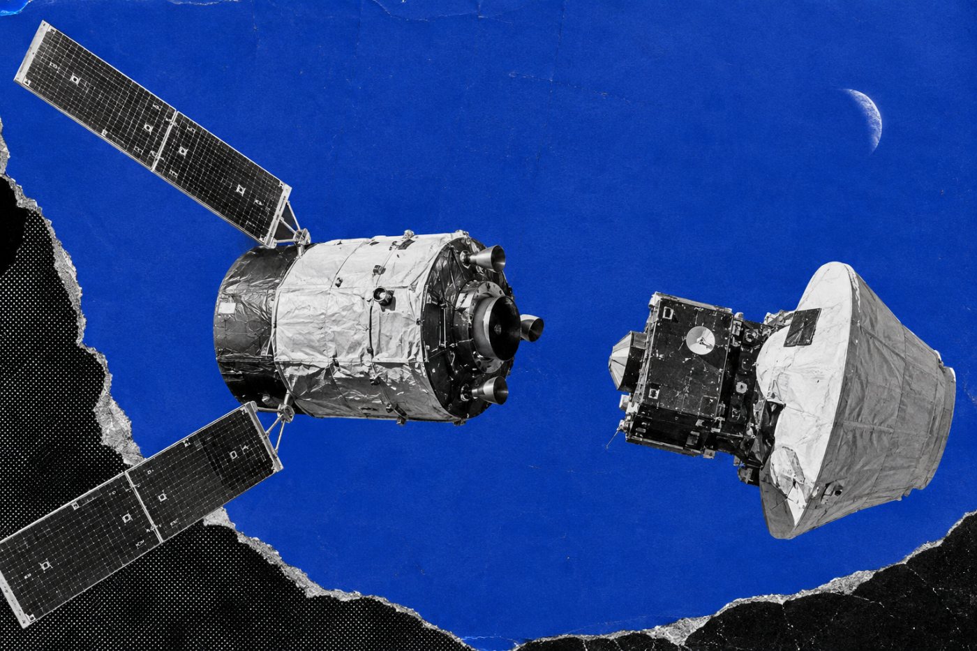 BepiColombo의 MPO·Mio 결합체에서 떨어져 나가는 Mercury Transfer Module