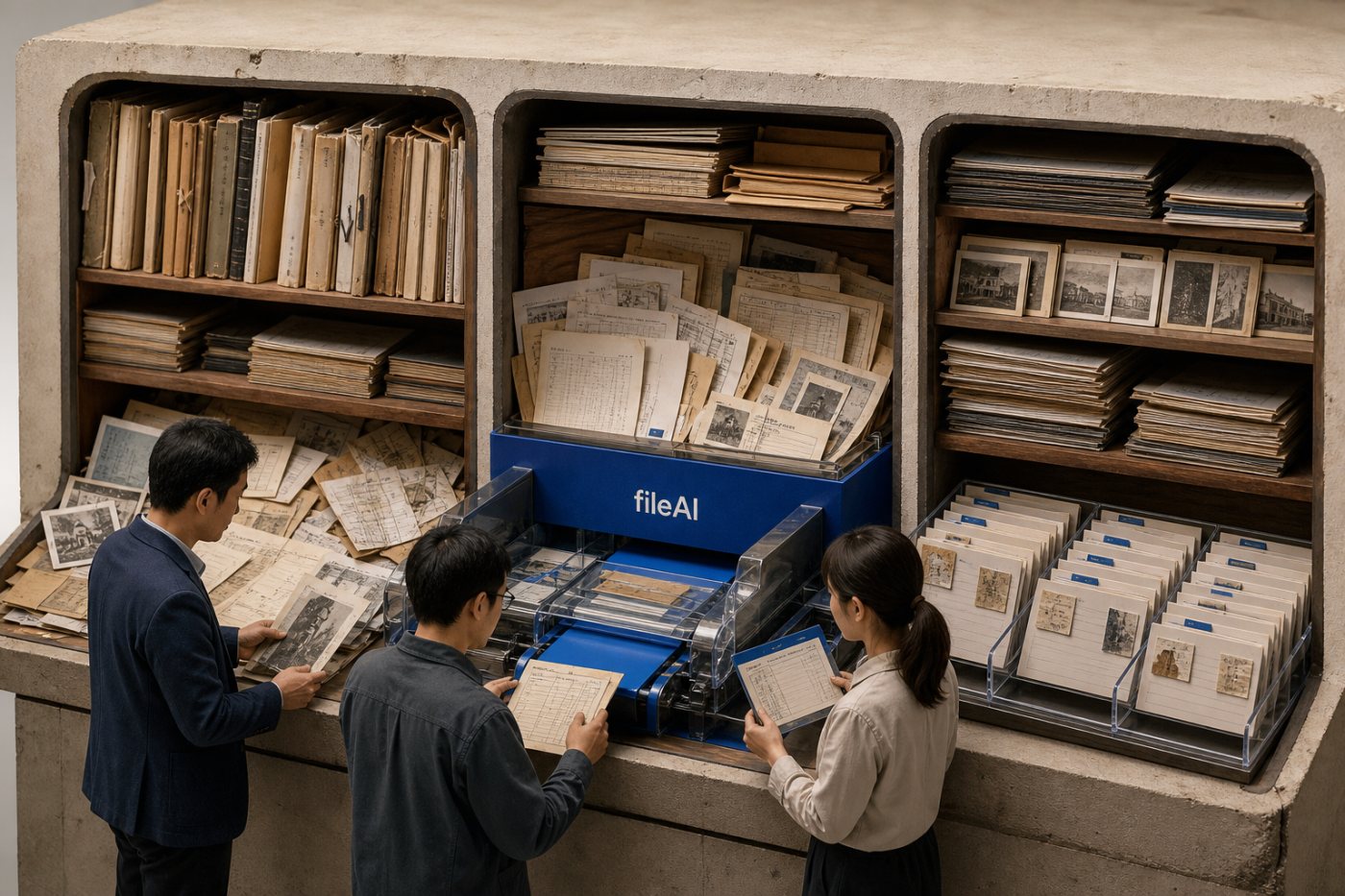 fileAIの日本展開チームが分散した契約書と業務文書を分類し、導入対象を整理する工程