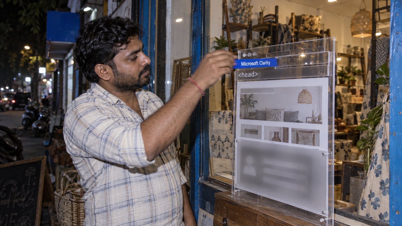 Microsoft Clarity लगाएँ—कोड के साथ सहमति और मास्किंग भी जाँचें