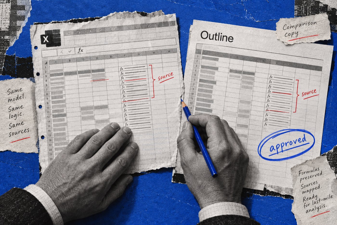 Outline-এ Excel model import-export করে দুই সংস্করণের কর্তৃত্ব যাচাই
