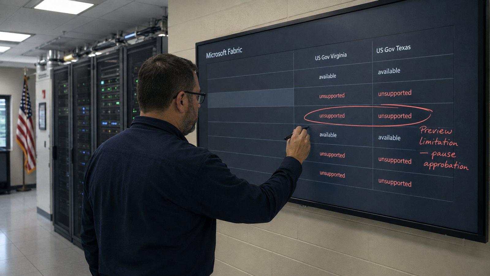 Microsoft Fabric arrive dans GCC High, mais six protections restent absentes