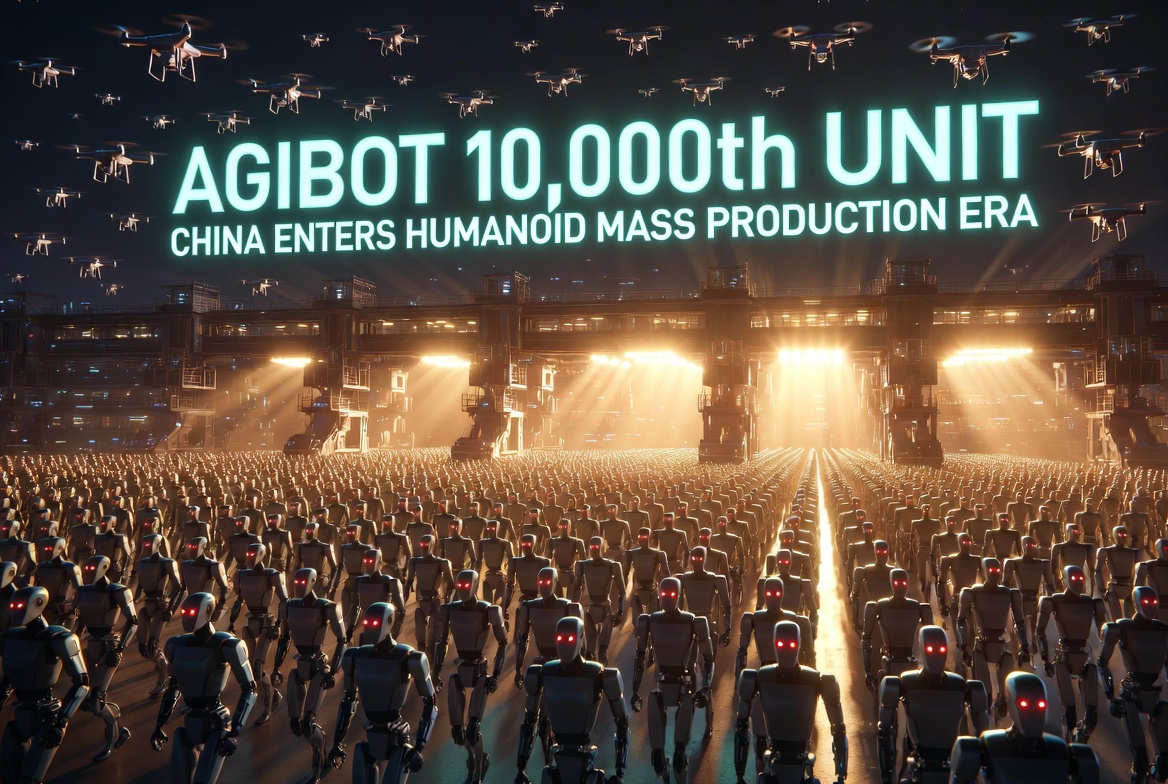 China Hits a Major Milestone: AgiBot Produces Its 10,000th Humanoid Robot — And the Acceleration Is What Matters