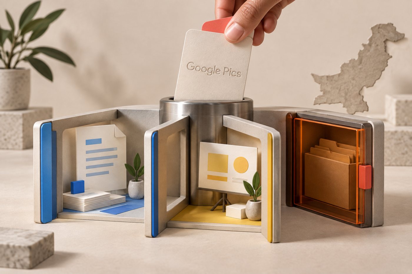 اہل Workspace اکاؤنٹ میں Docs اور Slides کے ذریعے Google Pics کی مرحلہ وار رسائی