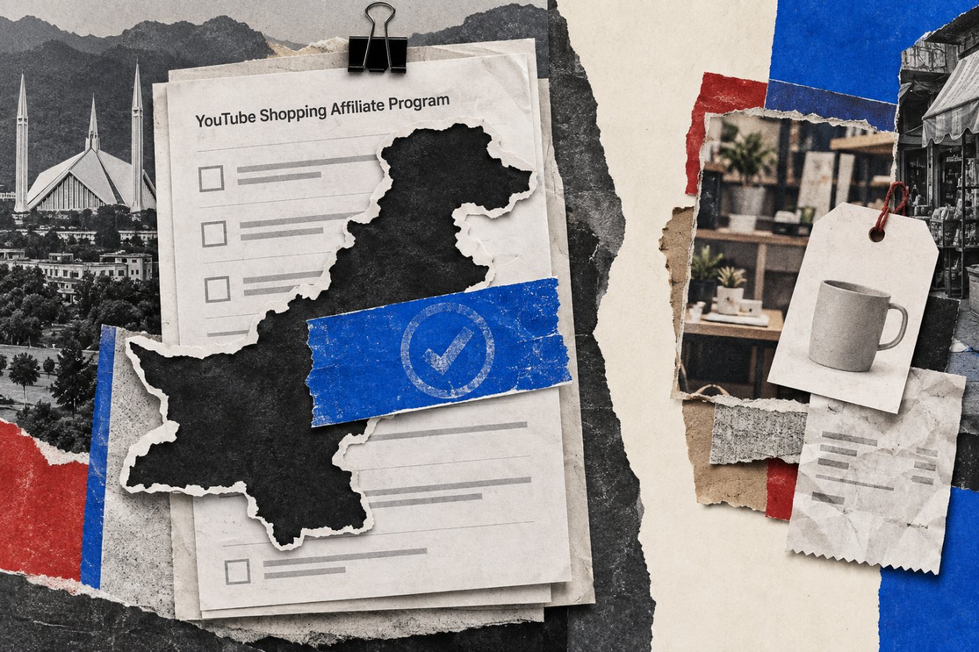 پاکستان کی YouTube Shopping eligibility کو غیر ظاہر شدہ تجرباتی ممالک سے الگ دکھایا گیا ہے