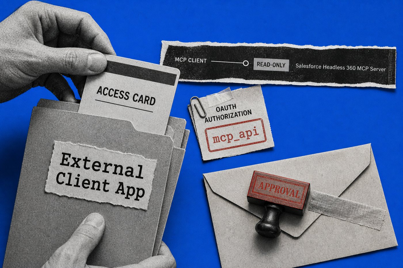 Sandbox org میں Headless 360 server، External Client App اور OAuth access فعال کیے جاتے ہیں۔