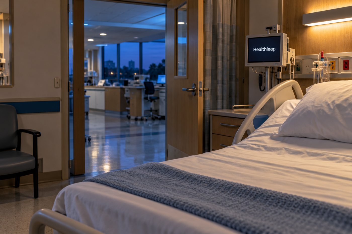 Healthleap'in Penn Medicine için bildirdiği yatış süresi etkisini temsil eden boş hasta yatağı