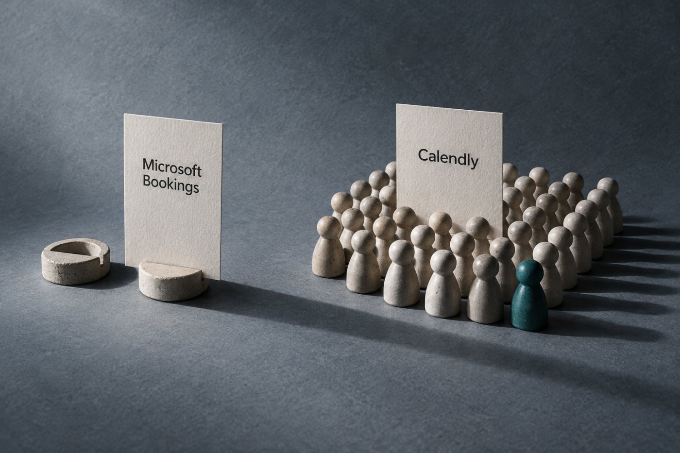 Bei vorhandenen geeigneten Microsoft-365-Lizenzen steht dem Bookings-Aufpreis von null eine Calendly-Beispielrechnung für 30 Sitze gegenüber.