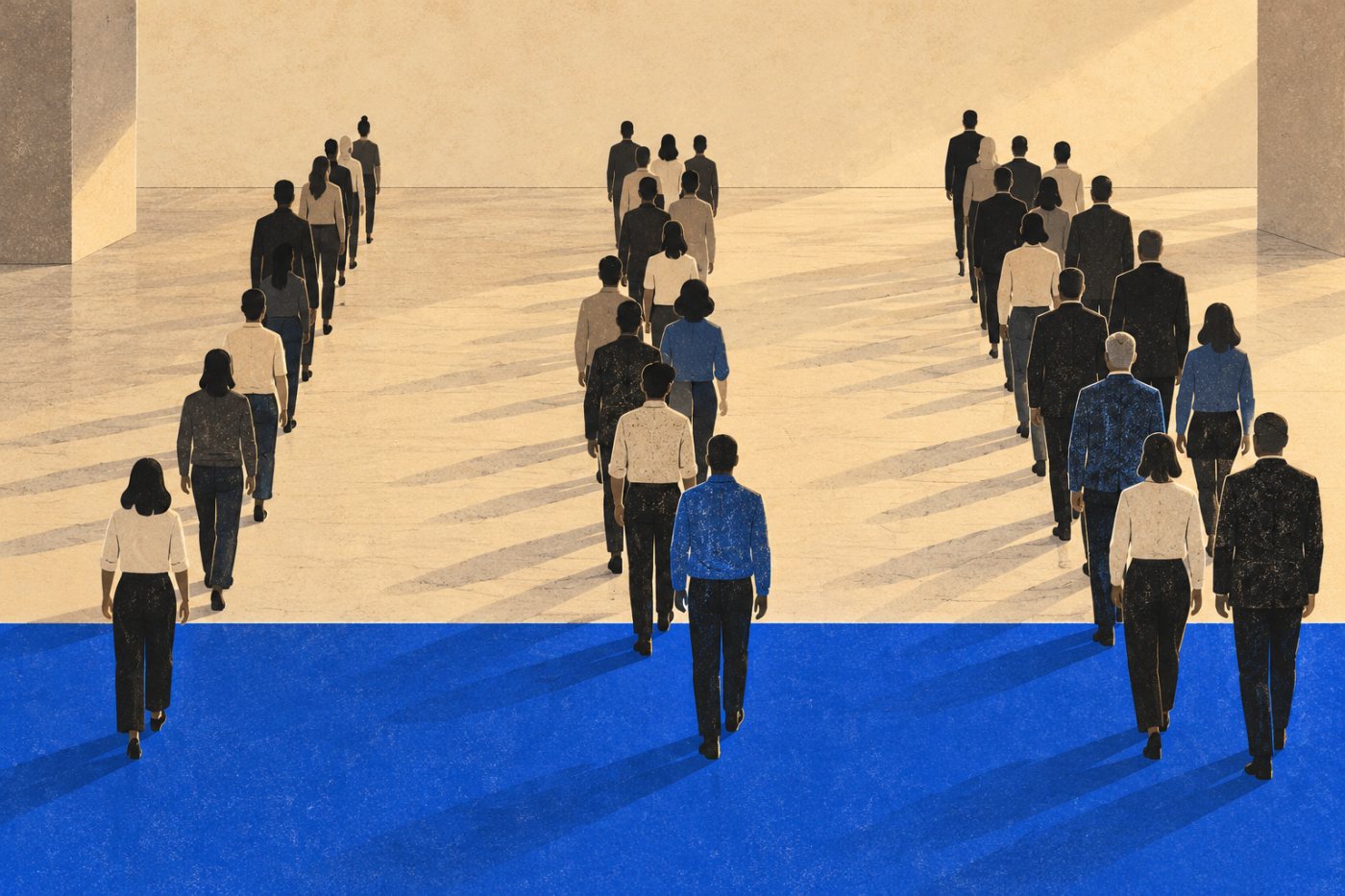 Comparação dos grupos do Charter AI Pulse mostra maior confiança declarada na IA entre gestores e executivos do que entre colaboradores individuais.