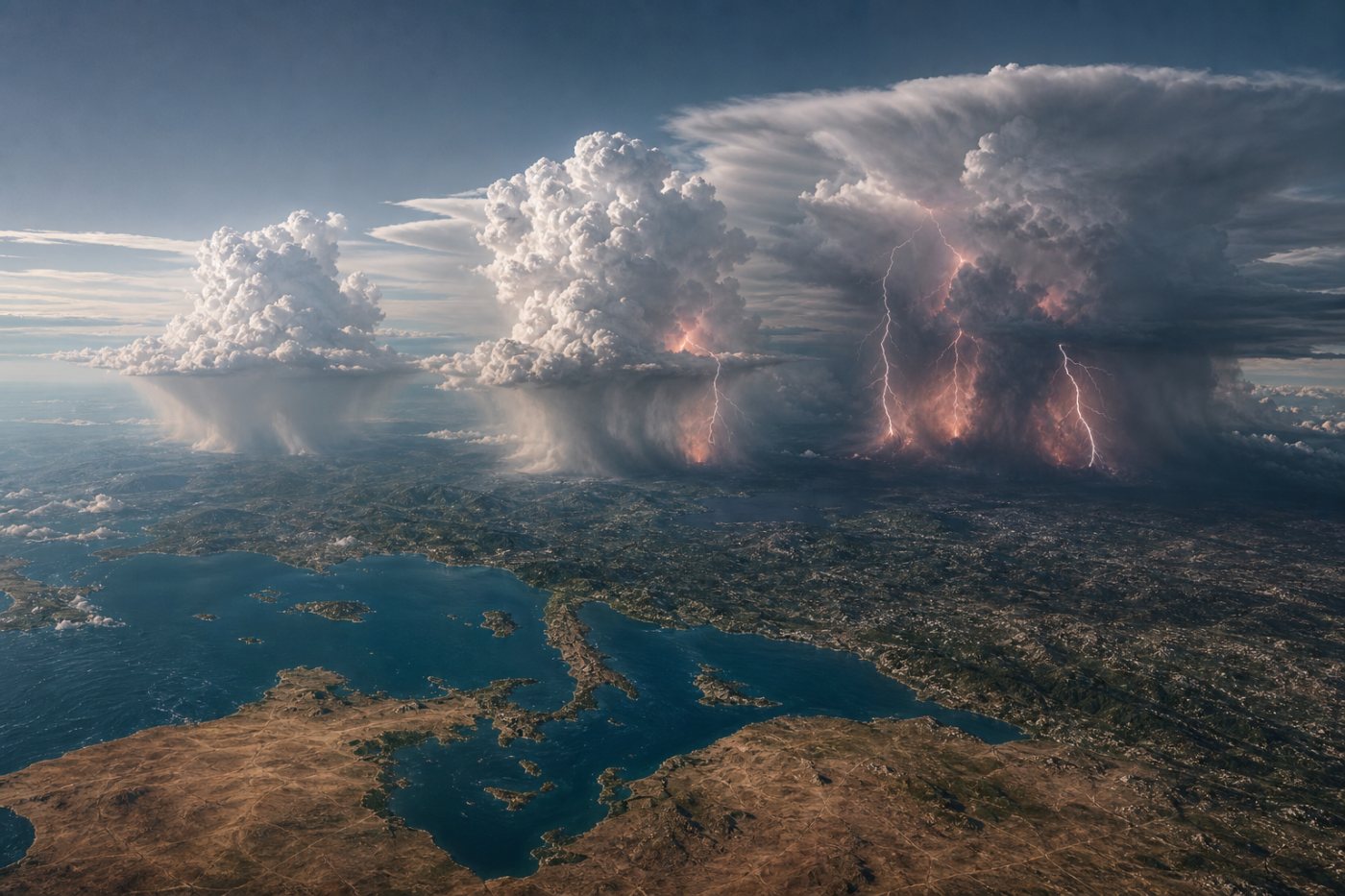 Una tormenta europea evoluciona entre observaciones sucesivas de MTG-I2 separadas por 2,5 minutos.