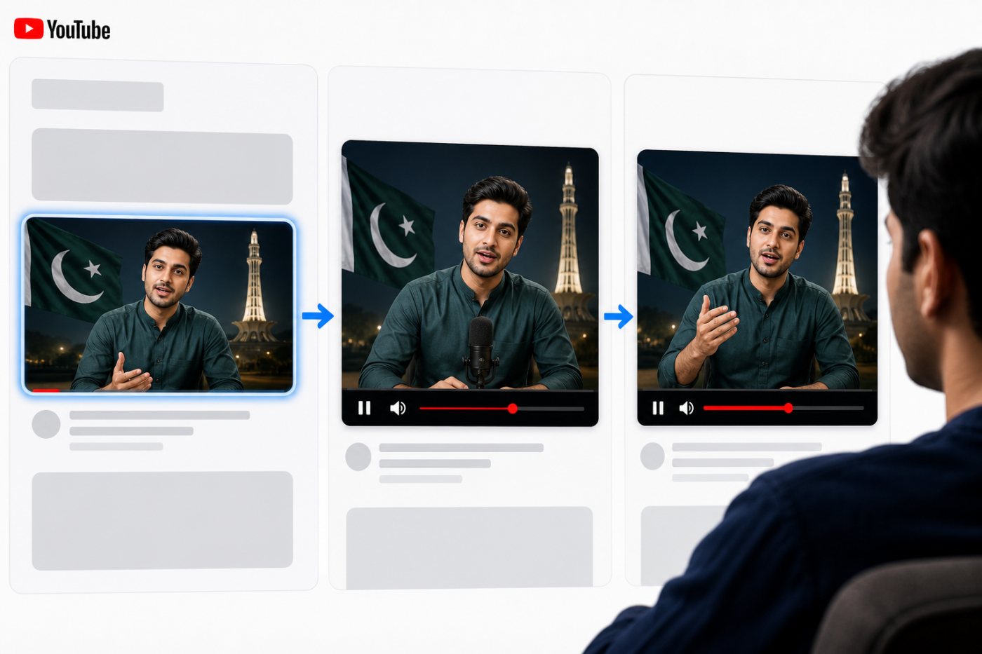 ایک YouTube autoplay میں thumbnail impression، public view اور جاری مشاہدے کے الگ واقعات