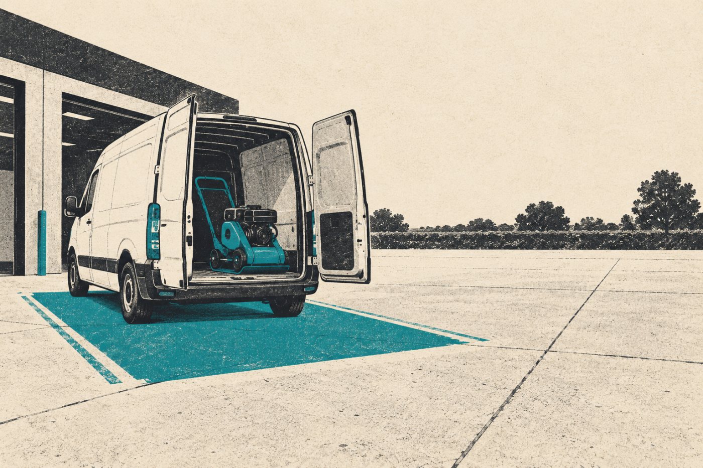 Een bedrijfswagen wordt voor een vaste investering aangeschaft en direct in gebruik genomen.