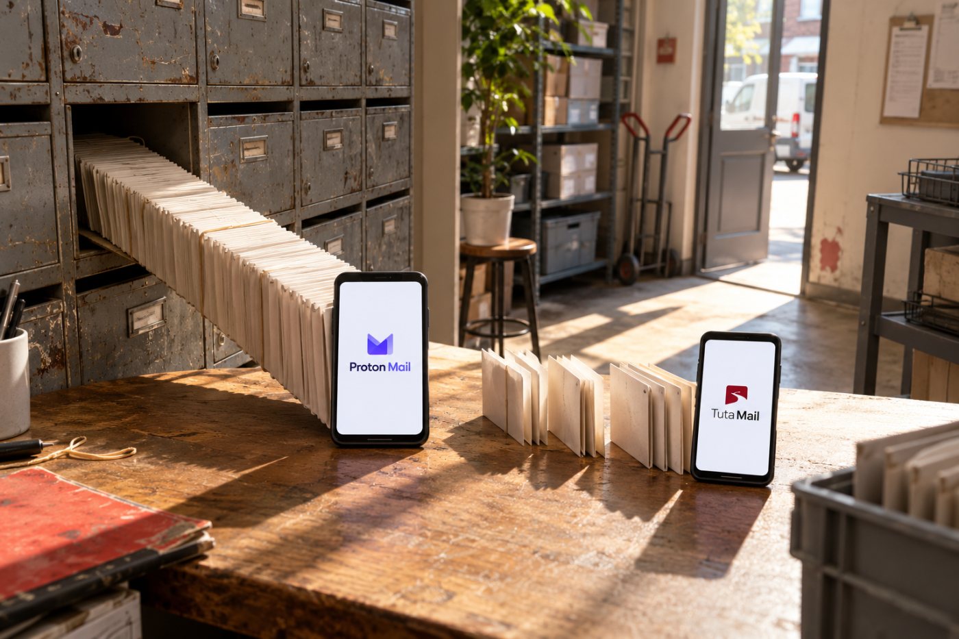 Proton Mail ponúka Easy Switch na presun pošty, Tuta umožňuje import súborov EML a MBOX.