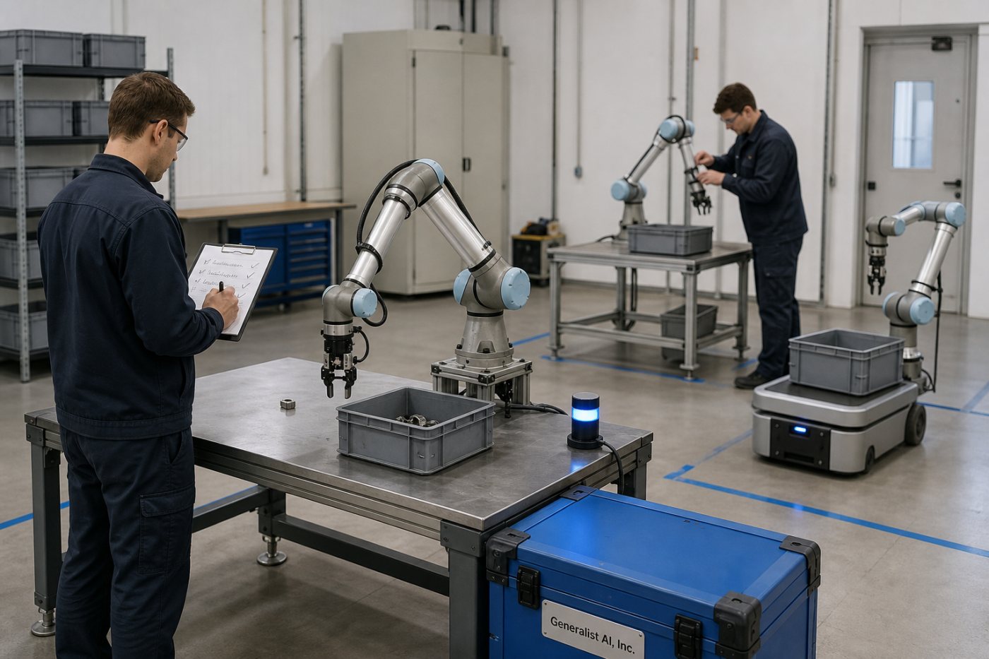 少数の顧客検証環境でGeneralistのロボットAIが実作業を反復し、信頼性と適応工数を確認する段階