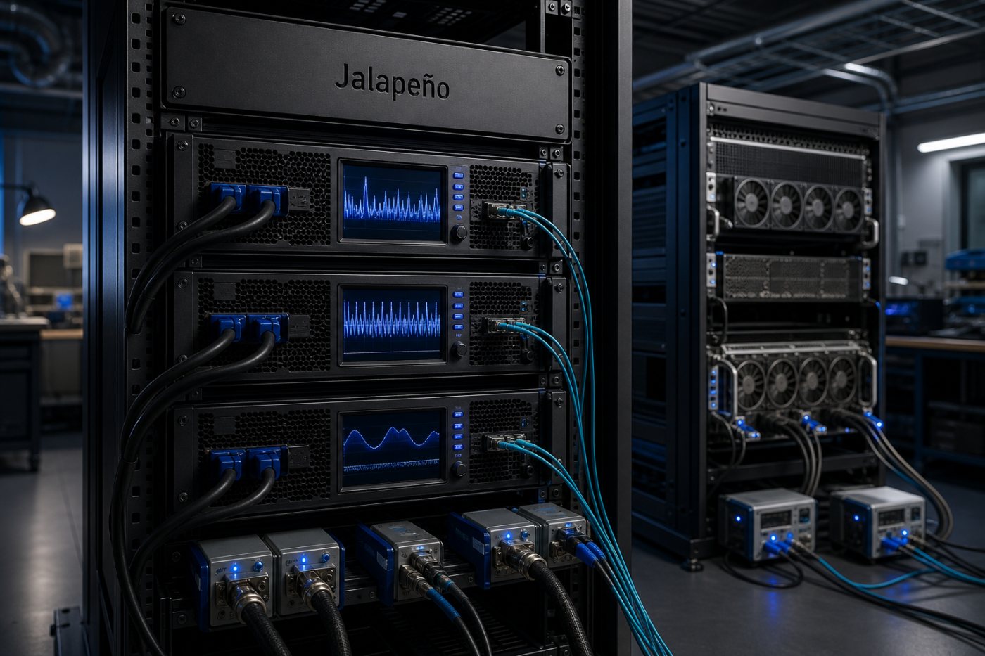JalapeñoとGB200・GB300を公開モデル3種で比較し、モデルごとに異なる処理効率と遅延を測定