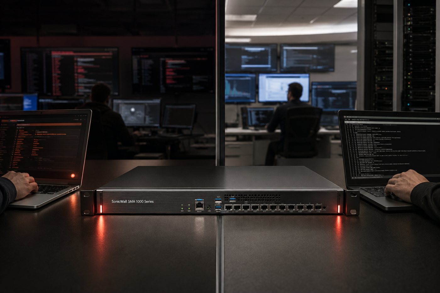 The two SMA1000 flaws expose sensitive functions and create a path to operating-system command execution.