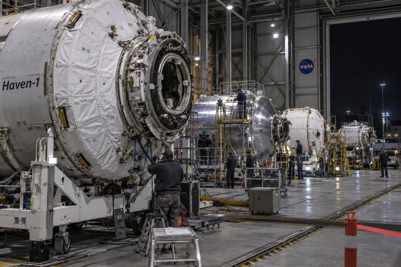 Module stacionesh tregtare në zhvillim, mes tyre Haven-1, për garën me disa operatorë të NASA-s.