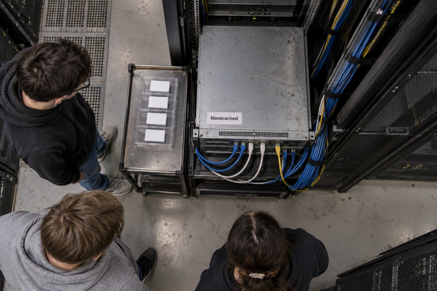 Сервер Memcached параллельно обслуживает запросы к готовым фрагментам веб-страниц.