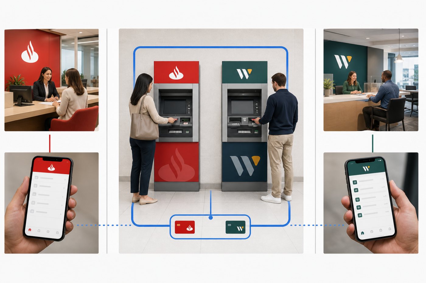 Клиенты Santander и Webster получили общий доступ к банкоматам без комиссии, сохранив прежние счета и каналы обслуживания.