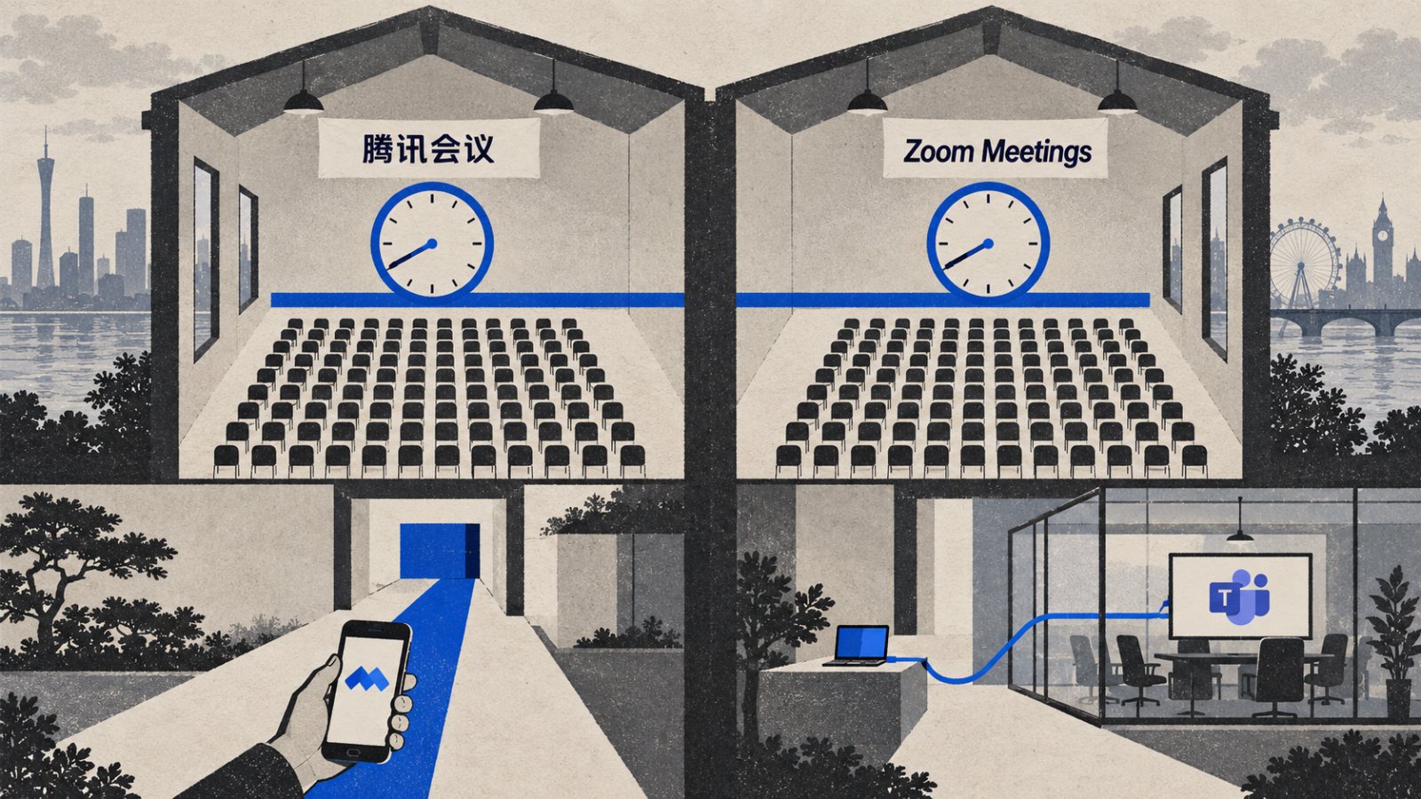 腾讯会议还是Zoom：都限40分钟，企业控制项差很多