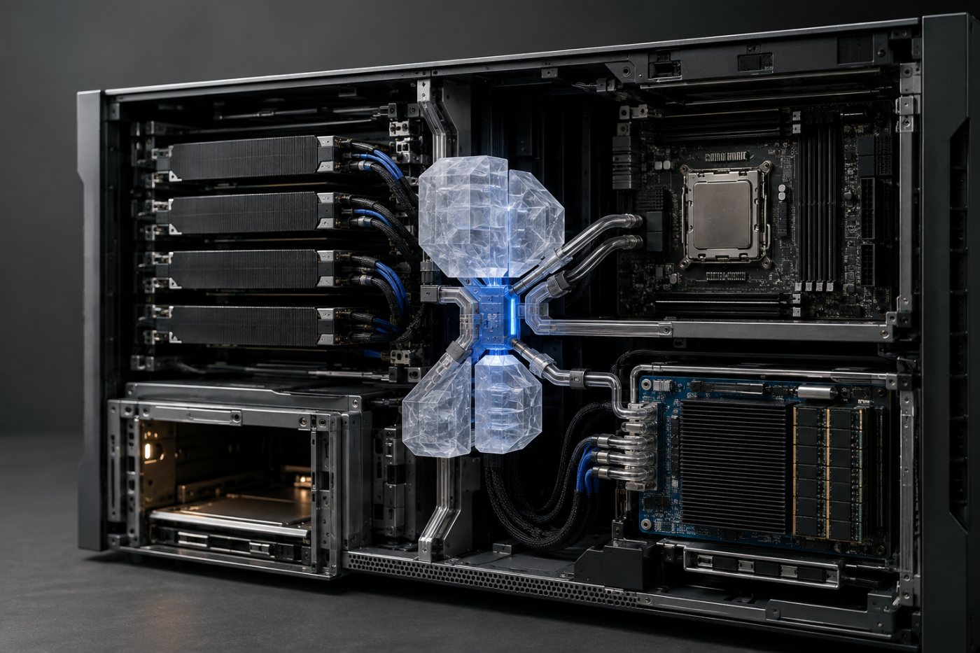 Gimlet Labs का मंच AI मॉडल के अलग गणना हिस्सों को GPU, CPU और विशेष त्वरकों में बाँटता है।