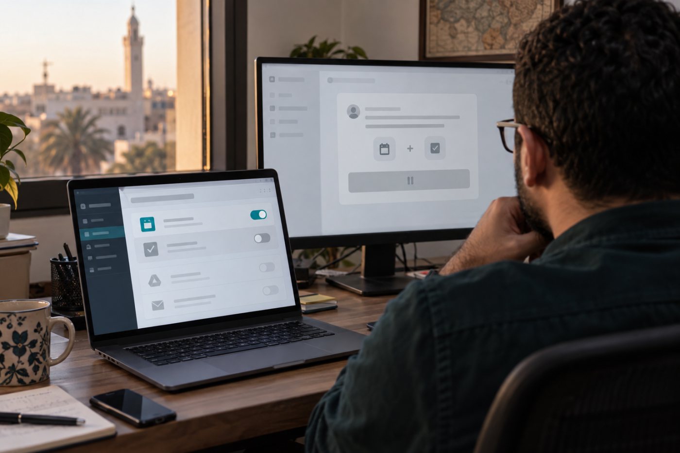 فشل مهمة مركبة لأن Calendar متاح بينما Tasks غير مفعّل في حساب العمل