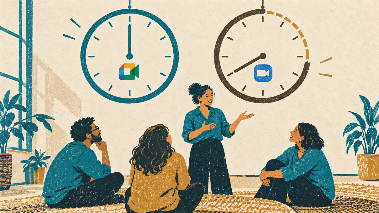 Google Meet или Zoom: 20 минути повече не решават всяка среща