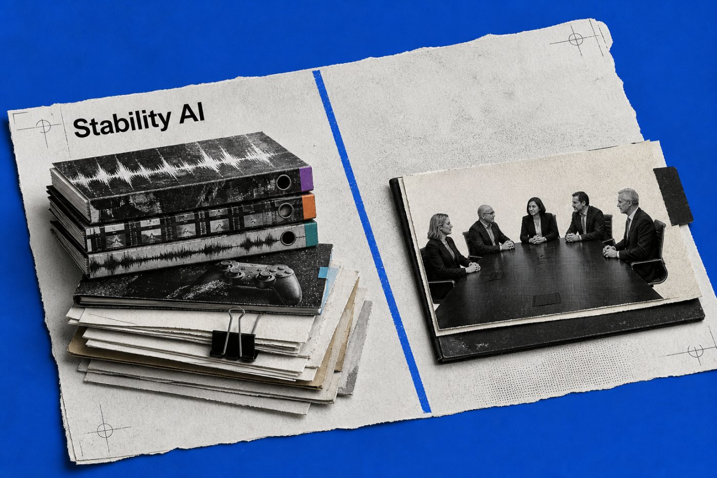 Répartition des participants à la Série B de Stability AI entre investisseurs industriels, financiers et membres du conseil.