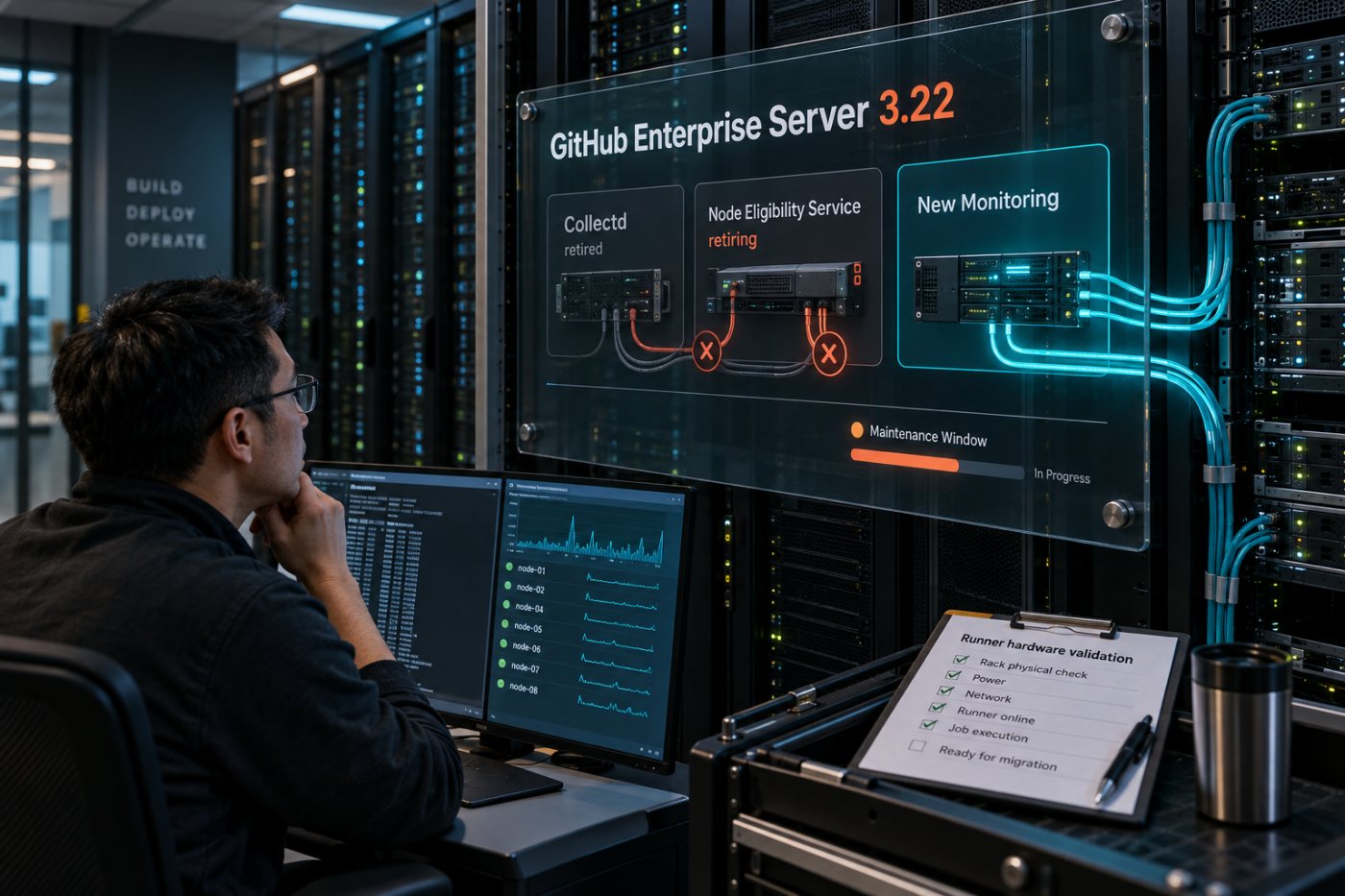 GitHub Enterprise Server 3.22 को 3.23 के लिए तैयार करते हुए Node Eligibility Service और Collectd निर्भरताएँ हटाई गईं