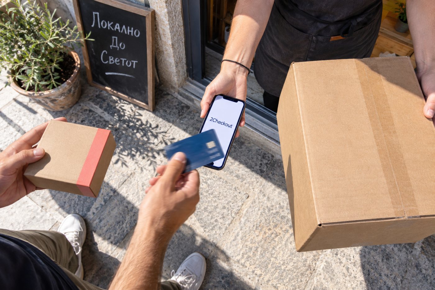 Кај 2Checkout 2SELL фиксниот додаток од 0,35 долари има поголема тежина кај мала картична продажба.