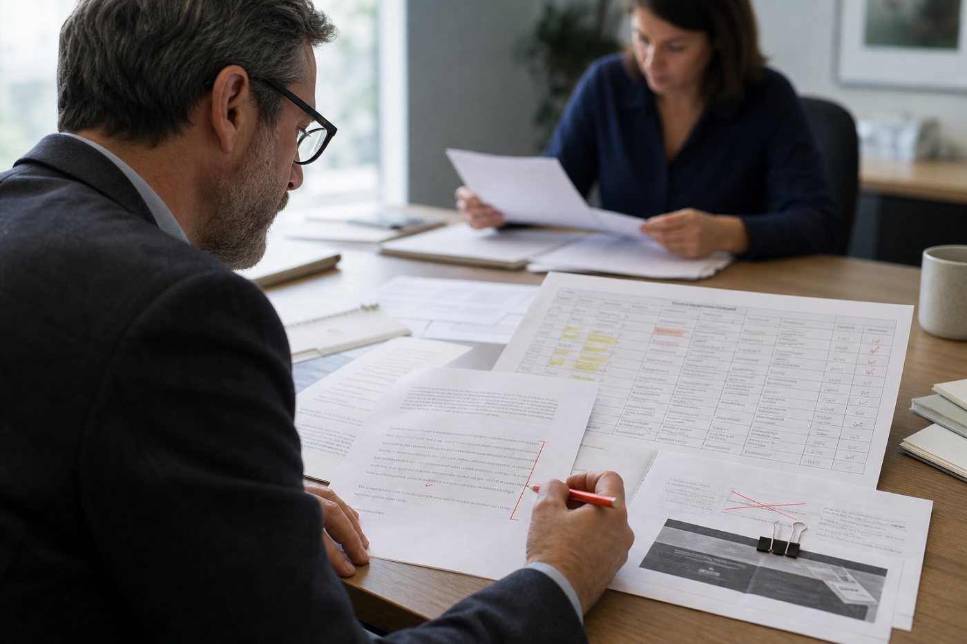Reviewer matching business-plan claims to evidence and removing unsupported conclusions