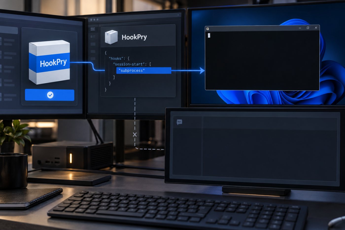 Hook atualizado dispara um processo no host sem passar pela decisão do modelo.