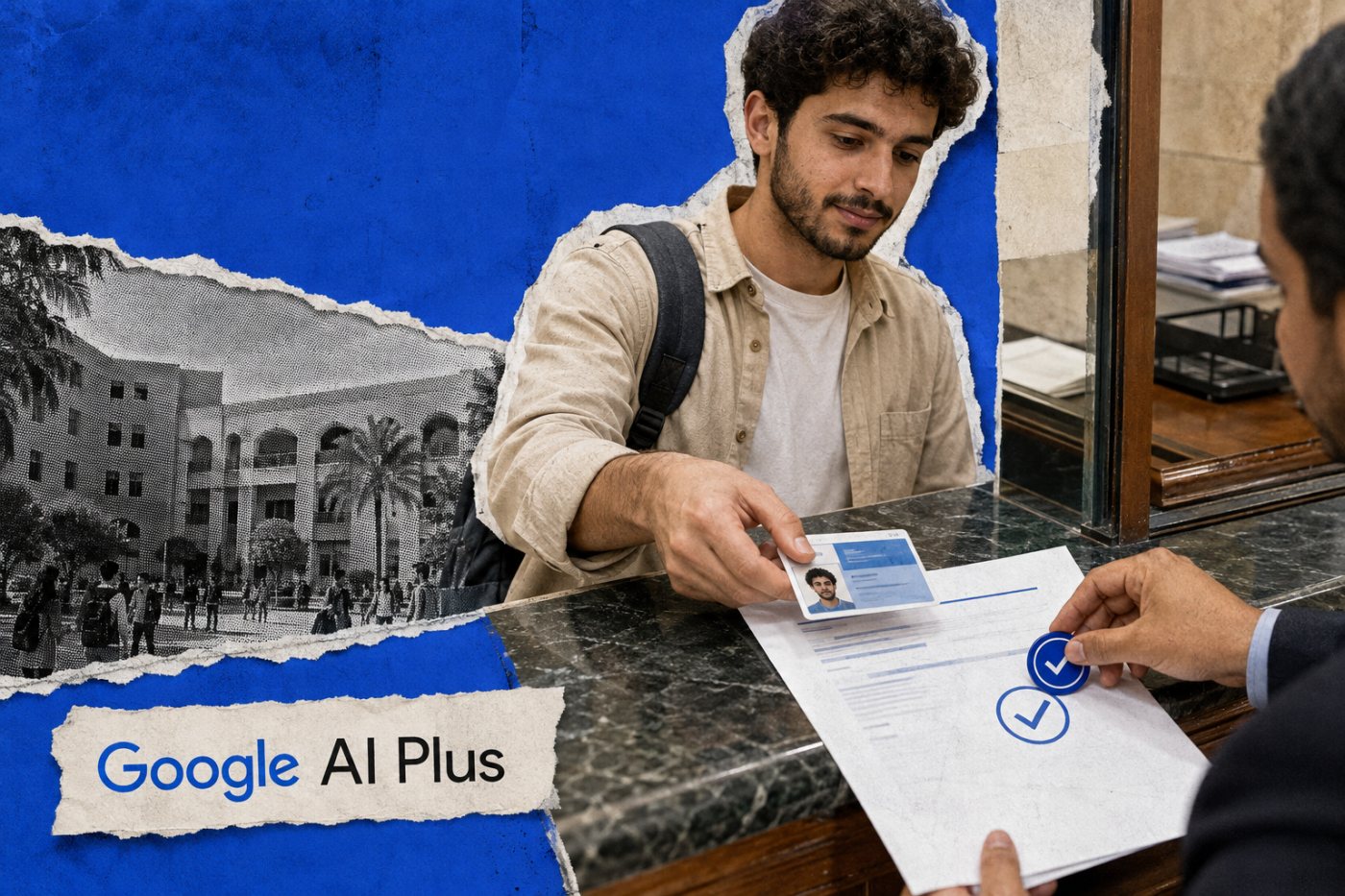 التحقق من أهلية طالب جامعي قبل تفعيل سنة Google AI Plus المجانية