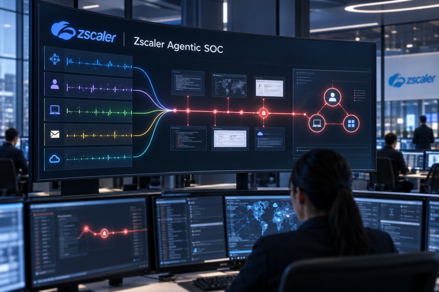 Agentic SOC把网络、身份、端点、邮件和云端告警关联为统一威胁事件