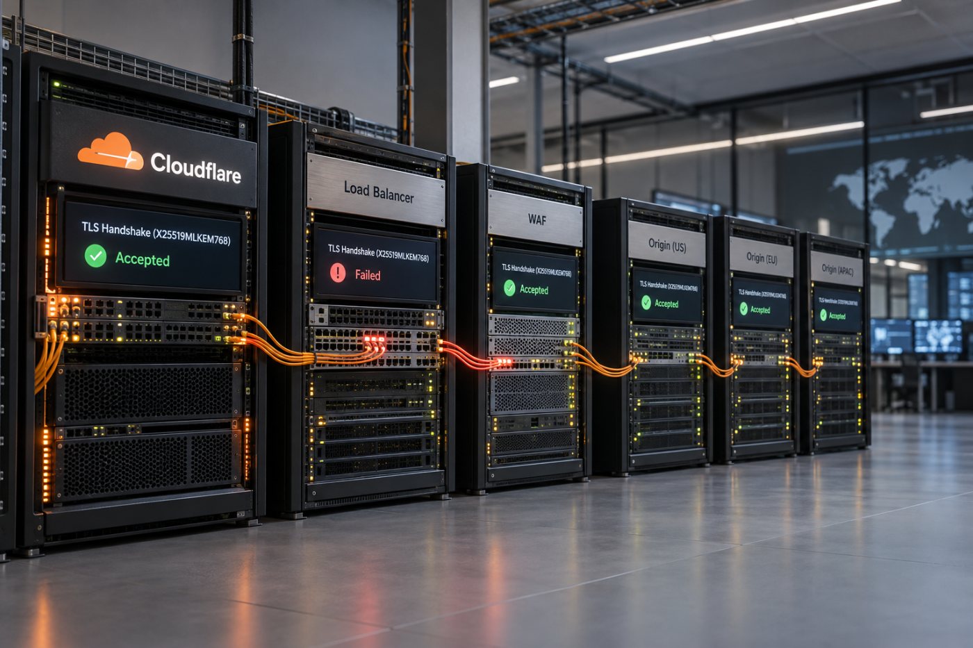Comprobación de X25519MLKEM768 en balanceadores, WAF y servidores que terminan TLS hacia el origen.