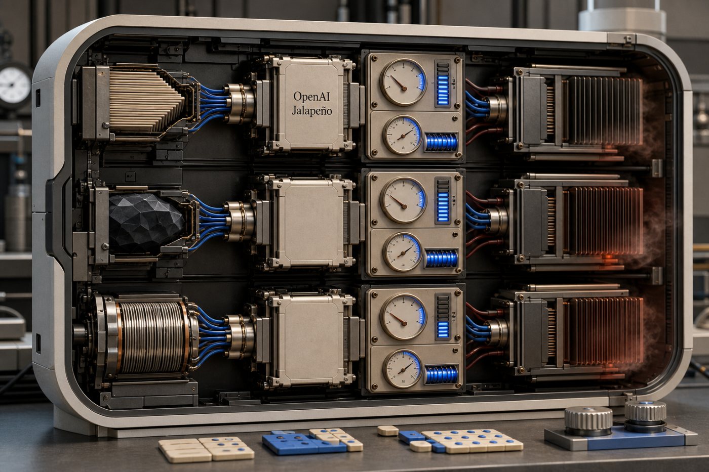 OpenAI Jalapeño کے تین open-model tests میں throughput فی کلوواٹ اور latency کے الگ نتائج