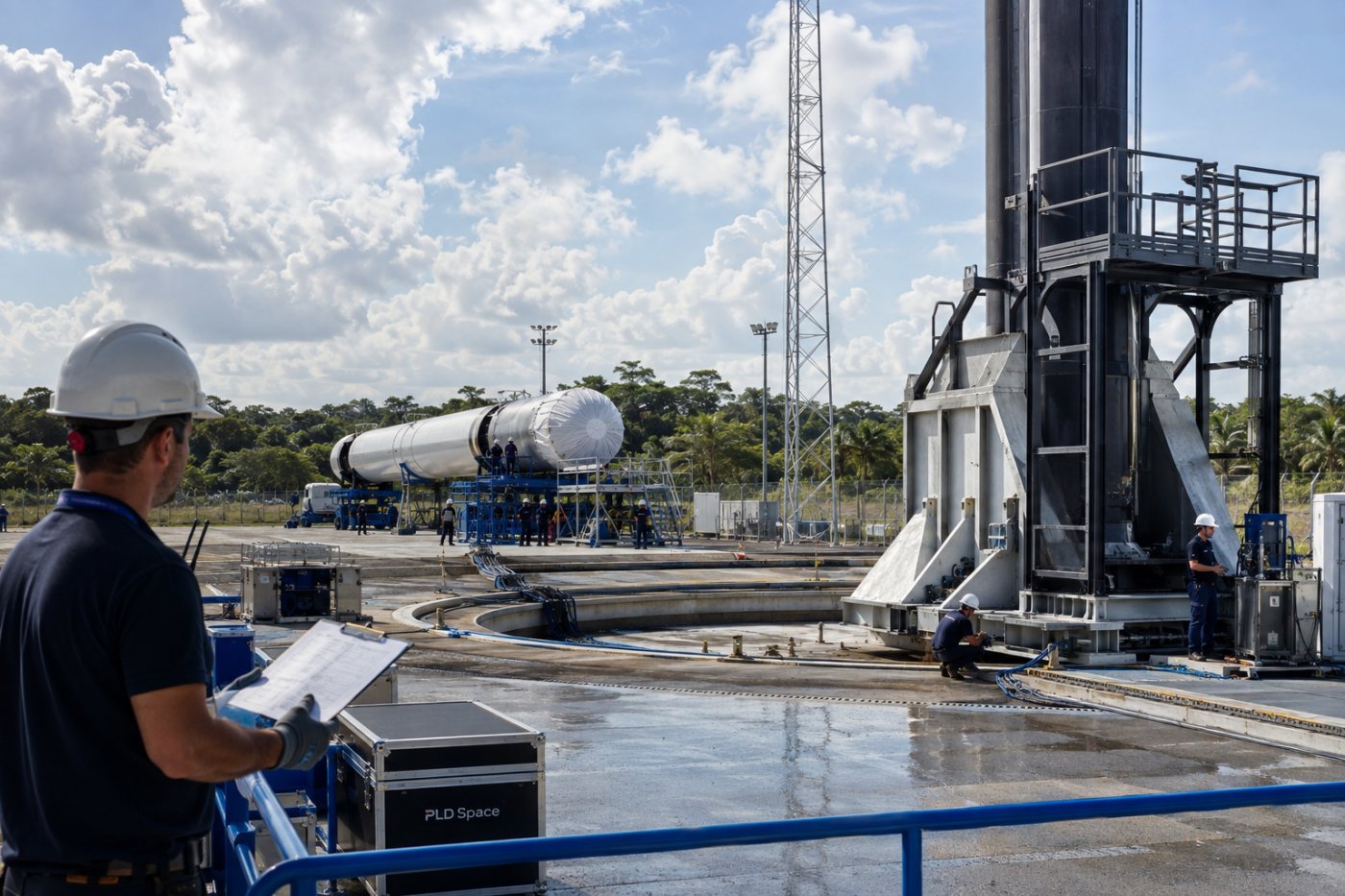 Preparação do Miura 5 em Kourou mostra que testes e prontidão da base ainda condicionam a data do voo inaugural.