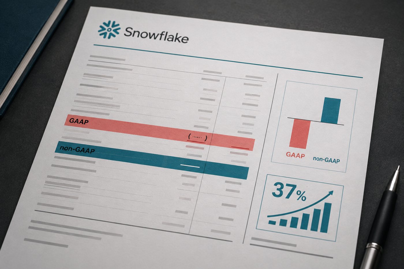 Snowflake-এর product revenue বৃদ্ধির পাশে GAAP operating loss ও non-GAAP আয়ের পার্থক্য