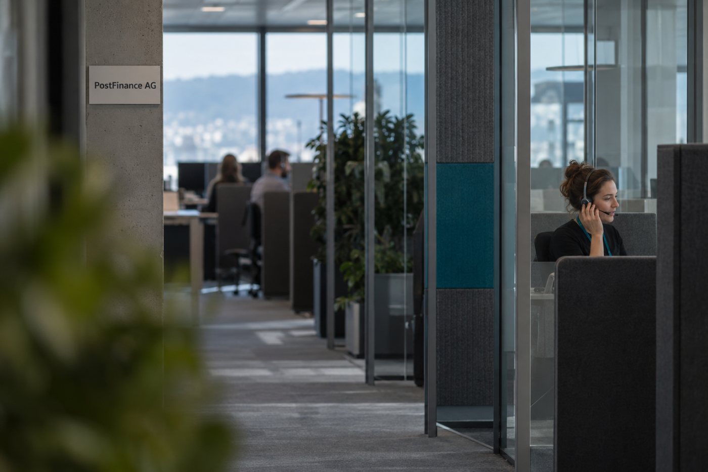 Frühere Telefonbetreuung von PostFinance, bei der Anrufende der Erstellung eines Stimmabdrucks selbst widersprechen mussten.