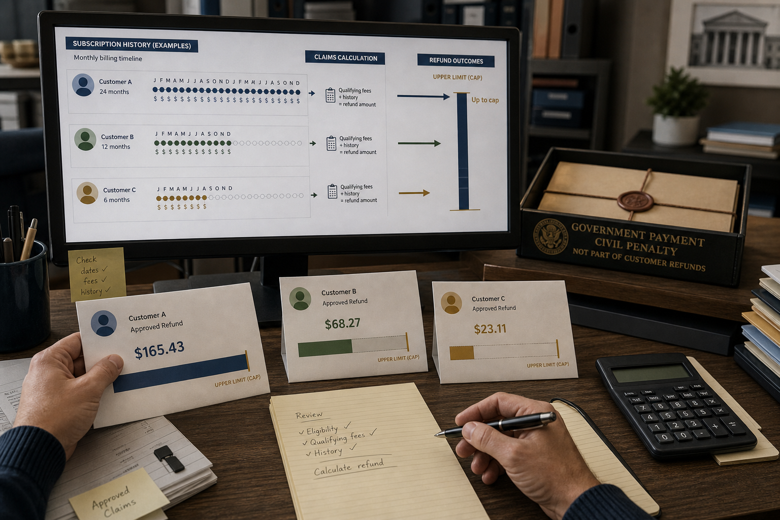Comparison of automatic and manual Amazon Prime settlement refund stages, including the July 27 deadline and late-2026 payment timing