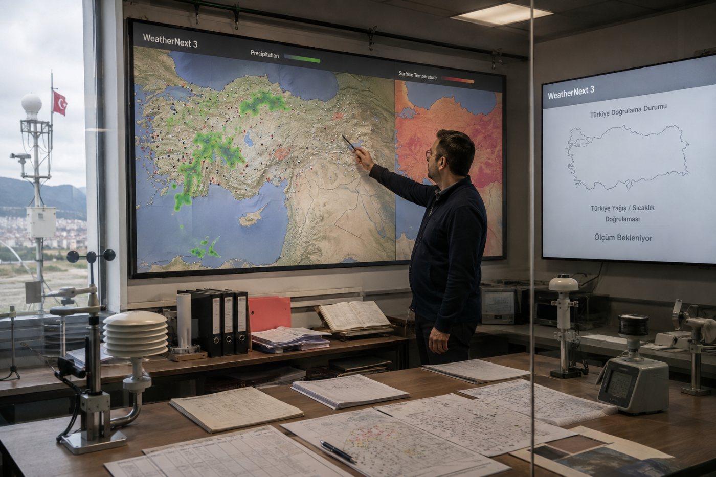 WeatherNext 3 tahminlerinin Türkiye’deki yerel istasyonlarla karşılaştırılması ve ülke düzeyindeki doğruluk sonucunun henüz tamamlanmamış olması