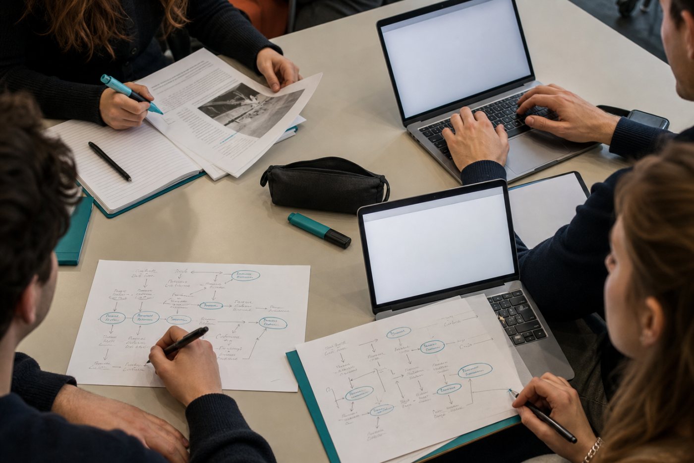 Sinh viên Bocconi làm cùng một bài toán marketing trong bốn điều kiện có hoặc không có ChatGPT và đào tạo tư duy nhân quả.