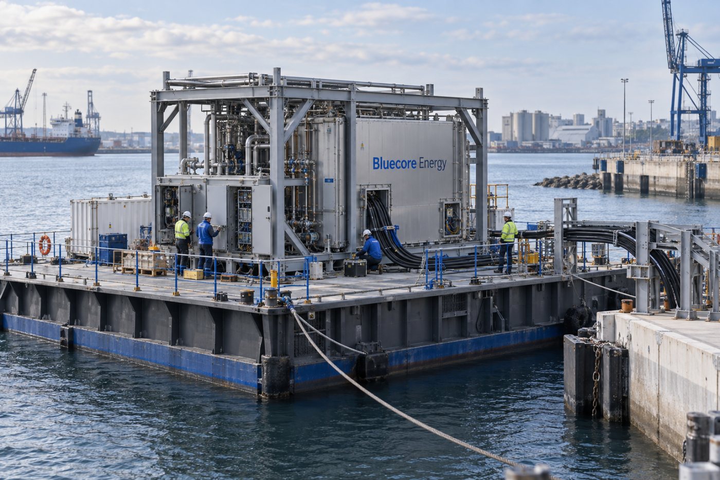 Bluecore Energy’nin limanlara sürekli güç sağlaması planlanan yüzer reaktör modülü