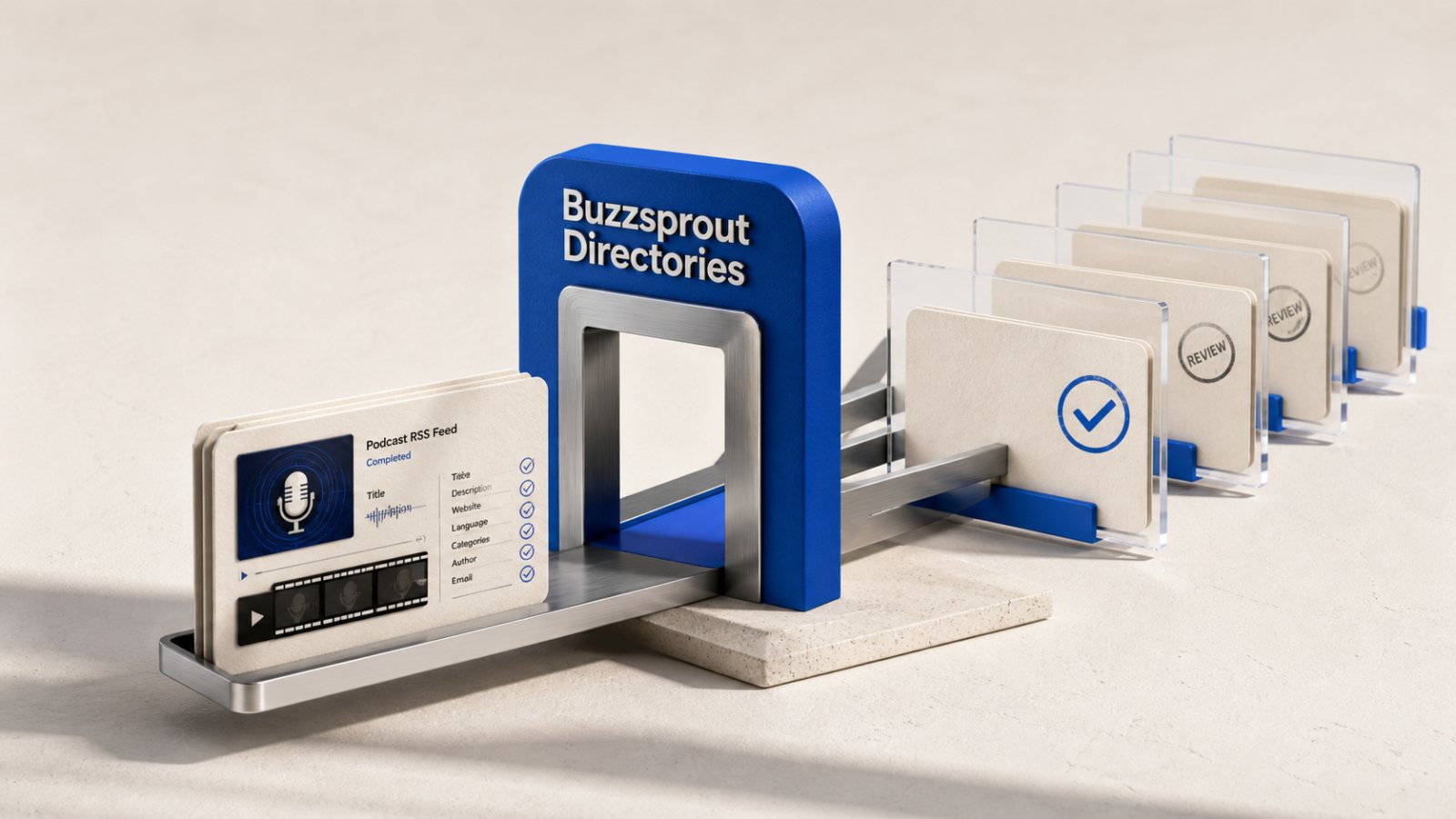 Buzzsprout gửi podcast tới 16 thư mục bằng một lần nhấp, nhưng vẫn cần kiểm tra duyệt