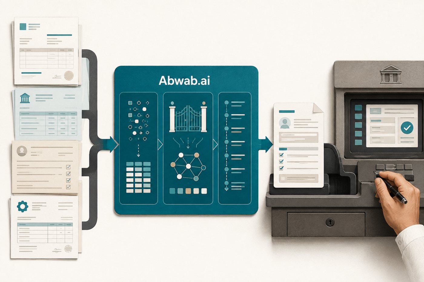 Abwab.ai structures a Saudi SME application and delivers an auditable, decision-ready file to a regulated lender.