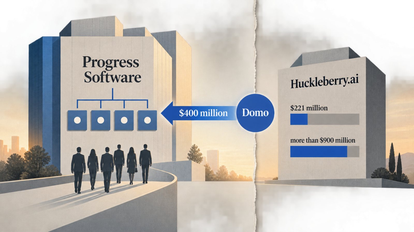Domo-র platform গেল Progress-এ—$৪০০ মিলিয়নের পর খোলসটি Huckleberry