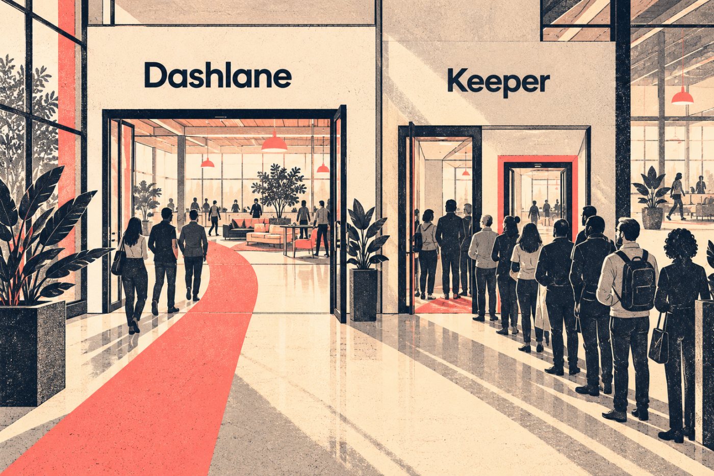 ทีม 25 คนต้องเทียบ Keeper Business หรือ Enterprise กับ Dashlane Omnix Password Management ตามสิทธิ์จัดการผู้ใช้และ SSO
