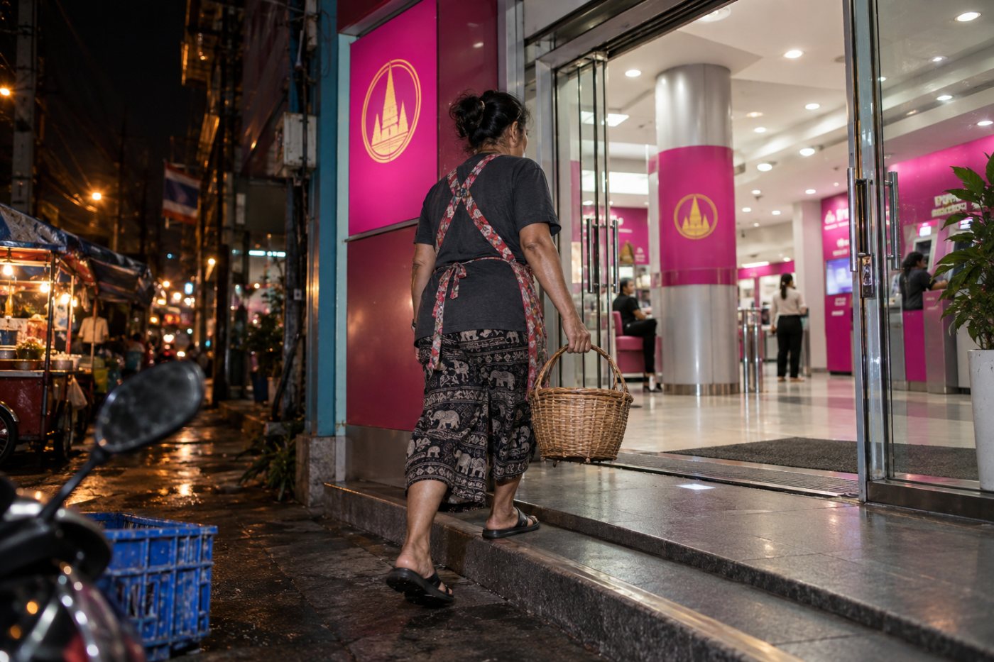 ธนาคารออมสินเป็นผู้ประเมินคำขอสินเชื่อแม้ร้านค้ามีประวัติยอดขายในถุงเงิน