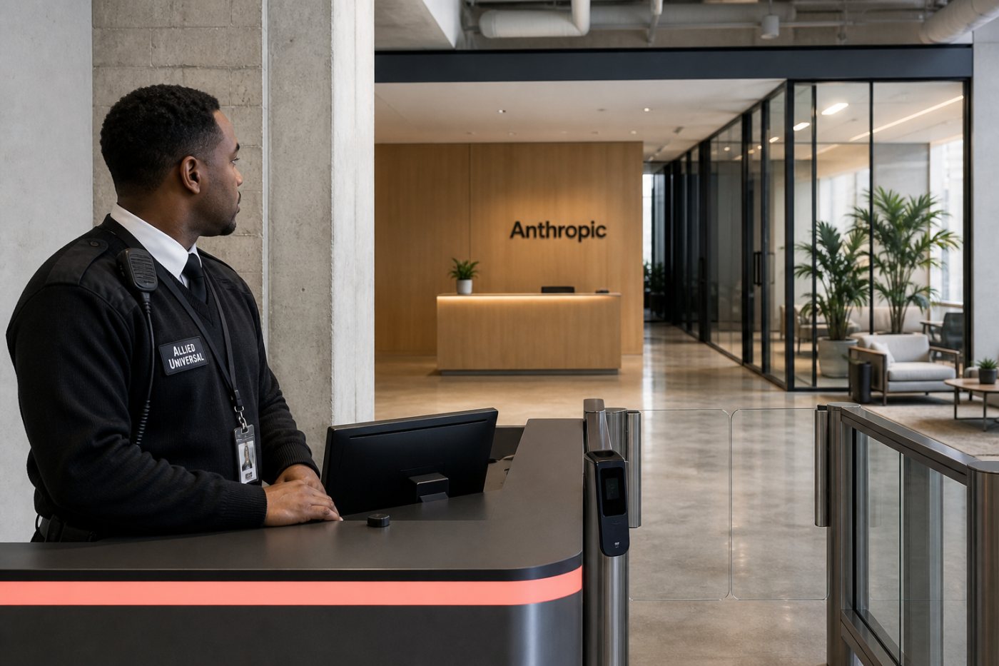 اعتماد مكتب Anthropic على حراس توظفهم Allied Universal