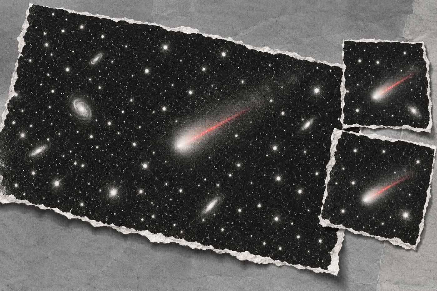 „Euclid“ VIS stebėjime C/2026 S1 palieka judėjimo ruožą tarp nejudančių žvaigždžių; aplink ją matoma koma.